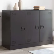 Vidaxl vidaXL Omarica, črna, 99x39x73 cm, jeklo