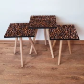 Hanah Home Set klub stočića 3Shp326, 3 komada, Narandžasta