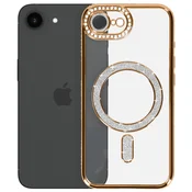 AVIZAR MagSafe etui za iPhone 17e z bleščečim robom, Zlata, (5000274837)