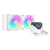 DeepCool LT240 CPU hladilnik, tekočinski, 12 cm ventilatorja, bela
