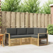 Setovi sofa 4 pcs Bijela i antracit 187,5 x 128,5 x 73 cm