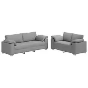 Sofa 2 pcs Svijetlo siva 219 x 80 x 82 cm tkanina