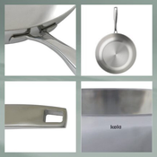 Kela Ponev iz nerjavečega jekla KL-10188 Frying pan stainless steel 18/10 FLAVORIA 24 cm