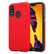 Cadorabo CADORABO Huawei v nageljni rdeči - zunanji hibridni zaščitni pokrov z dodatno oprijemljivo površino v trikotniku, narejen iz silikona in plastike, (20569583)