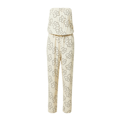 Womens Bandeau viscose jumpsuit with seagrass flower