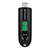 USB C DISK TRANSCEND 64GB JF 790C, 3.2, črn, drsni priključek