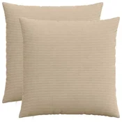 vidaXL Prevleka za blazino 2 pcs HEERLEN Taupe 55 x 55 cm korduroy