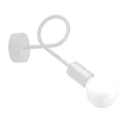 SOLLUX lighting Minimalistična bela stenska svetilka LOOP 1xE27 15W SL.1430 Sollux Lighting