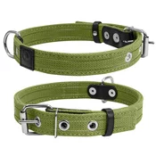 WAUDOG WAU DOG Bavlnený reflexný obojok dvojvrstvový Obvod krku: dĺžka: 31-41 cm, širka: 20 mm, zelena dolžina: 41-53 cm, širina: 25 mm