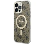 Maska Guess Hc Magsafe IML 4G Pattern za iPhone 15 Pro Max 6.7 braon (GUHMP15XH4STW)