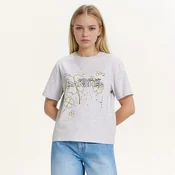 Cropp - Majica s printom - light grey