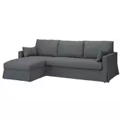 HYLTARP Trosed s lenjivcem, levo, Gransel siva