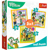 Puzzle Trefl 3 u 1 - Zabavljamo se zajedno, obitelj Treflik
