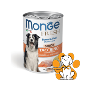 Monge Fresh Senior Dog, Turkey With Vegetables 400g, Komadici Curetine u Sosu