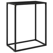 vidaXL vidaXL Konzolna mizica črna 60x35x75 cm kaljeno steklo, (20625537)