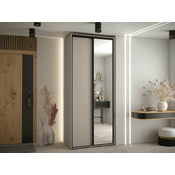 Garderobna omara Hartford 496 Kašmir, Črna, 235x100x60cm, Vrata omare: Drsna