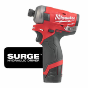 MILWAUKEE Aku. udarni odvijac hidraulicni 1/4” 12V 2Ah - M12FQID-202X