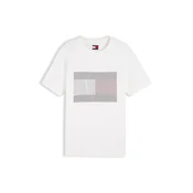 Tommy Jeans Majica temno rdeča/srebrna/bela