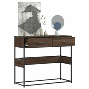 Konzolni stol boja hrasta 90x35x80 cm konstruirano drvo