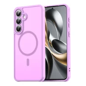 Hibridni ovitek HaloFrost II MagSafe za Samsung Galaxy S25 FE - pink