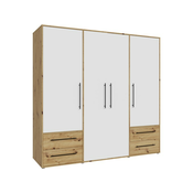 GENT garderobna omara Mokkaris MKSS846-C830, hrast-bela