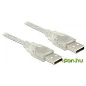 DELOCK Delock USB kabel USB 2.0 USB-A vtič\, USB-mikro-B vtič 1.50 m transparentna s feritnim jedrom 83899, (20425726)