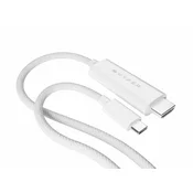 slomart Hyper 4K USB-C v HDMI kabel - bel, HU-C4KHDMI-W