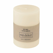 Kremno bela sveča Eco candles by Ego dekor Friendly, čas gorenja 37 h