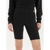 Tommy Jeans Kolesarske hlače Badge DW0DW17773 Črna Slim Fit