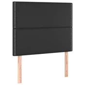 Vidaxl Vzglavje postelje črno 90x5x118/128 cm umetno usnje