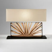 Luce Ambiente Design Namizna svetilka ETHERNAL črna/les/bela, širina 80 cm, les/tkanina - Dnevna soba/jedilnica - črna, lesena, bela