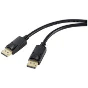 Renkforce Renkforce DisplayPort priključni kabel DisplayPort vtič\, DisplayPort vtič 5.00 m črna RF-5245270 4K UHD DisplayPort kabel, (20539828)