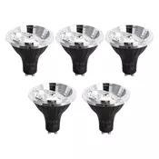 Komplet 5 zatemljivih LED žarnic GU10 70 mm 6,5 W 600 lm 2700 K
