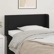 Vidaxl vidaXL Vzglavnik s krilci črne barve 93x16x78/88 cm umetno usnje