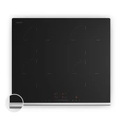 Klarstein Verosteel indukcijska kuhalna plošča, Elegantna, minimalistična, zmogljiva, 4 kuhališča, 7400 W, 60 cm