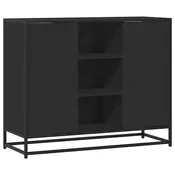 Komoda crna 92x35x76 cm od konstruiranog drva