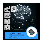 Aigostar - LED Spoljašnja božicna girlanda 200xLED/8 funkcija 10,3m IP44 hladno bela