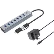 Conceptronic HUBBIES21GP sučelje čvorišta USB 3.2 Gen 1 (3.1 Gen 1) Type-A 5000 Mbit/s Sivo