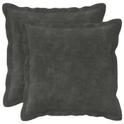 vidaXL Prevleka za blazino 2 pcs HOUTEN Antracit 40 x 40 cm Mikrofibra