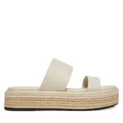 Espadrile Calvin Klein Flatform Wedge Slide - He HW0HW02374 Écru