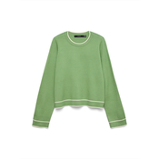VERO MODA Pulover VMGOLD zelena/bela