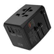 Potovalni adapter Techsuit HHT906 5v1 z 2x USB, 3x USB-C izhodi in PD 65W hitrim polnjenjem