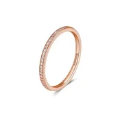 Rosato Minimalističen bronast prstan s cirkoni Allegra RZA030 (Obseg 56 mm)