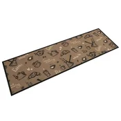 shumee vidaXL Kuhinjska preproga z jutranjim vzorcem, rjava, 45x150 cm