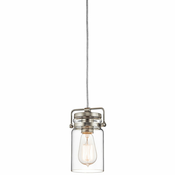 Elstead KL-BRINLEY-MP-NI - Lestenec na vrvici BRINLEY 1xE27/60W/230V mat krom