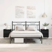 Nocni ormar 2 pcs Crni hrast 40 x 35 x 50 cm Konstruirano drvo