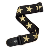 pas ZA KITARO PLANET WAVES Woven Guitar Strap, Gold Star