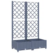vidaXL vidaXL Cvetlično korito z oporno mrežo modro sivo 80x40x121,5 cm PP, (20601777)