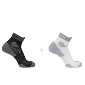 Nogavice Salomon AERO ANKLE, 2 kos, belo/črne (EU 36-38)