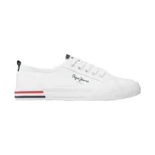Pepe Jeans Tenis superge Brady Basic Boy PBS30549 Bela